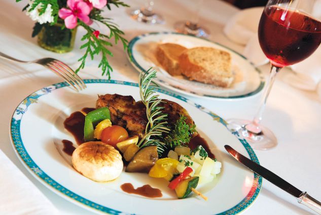 Plat du restaurant gastronomique de l'hôtel Roess
